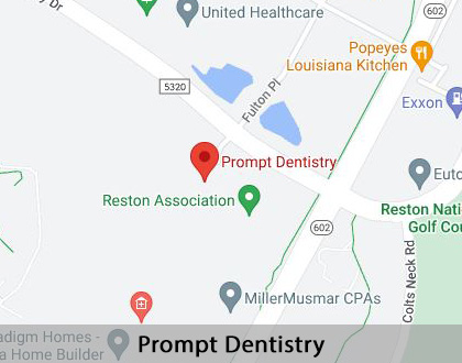 Map image for Options for Replacing Missing Teeth in Reston, VA